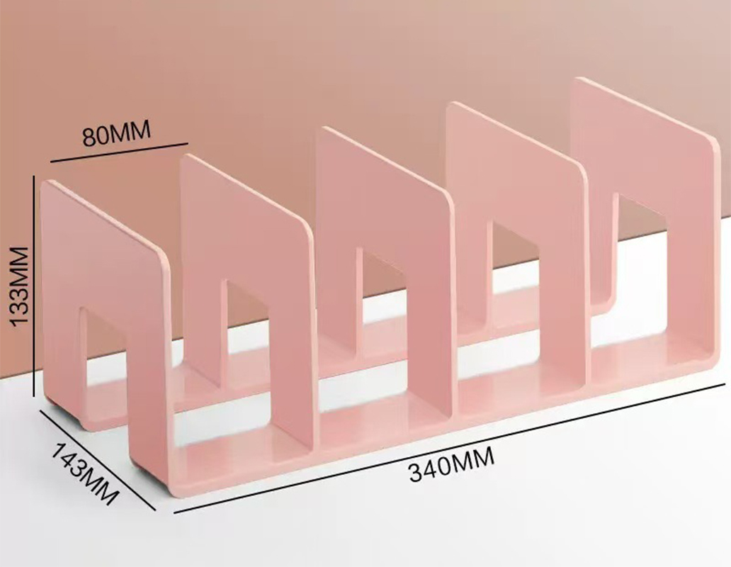 Pink four-column bookend