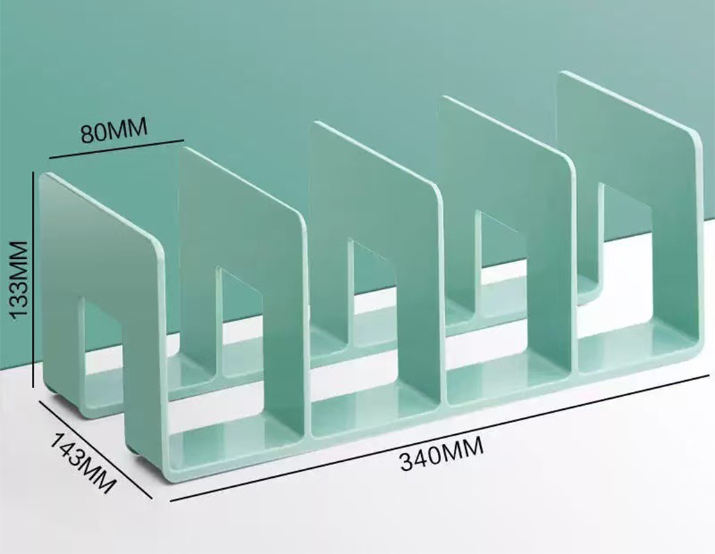Green four-column bookend