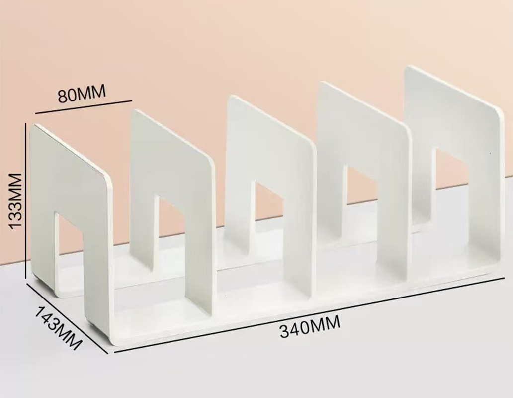 Milk white four-column bookend