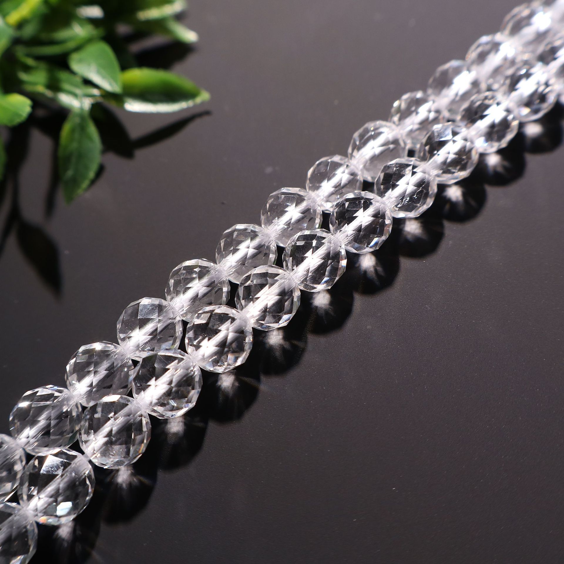 5:8mm faceted round beads (about 49 pieces)