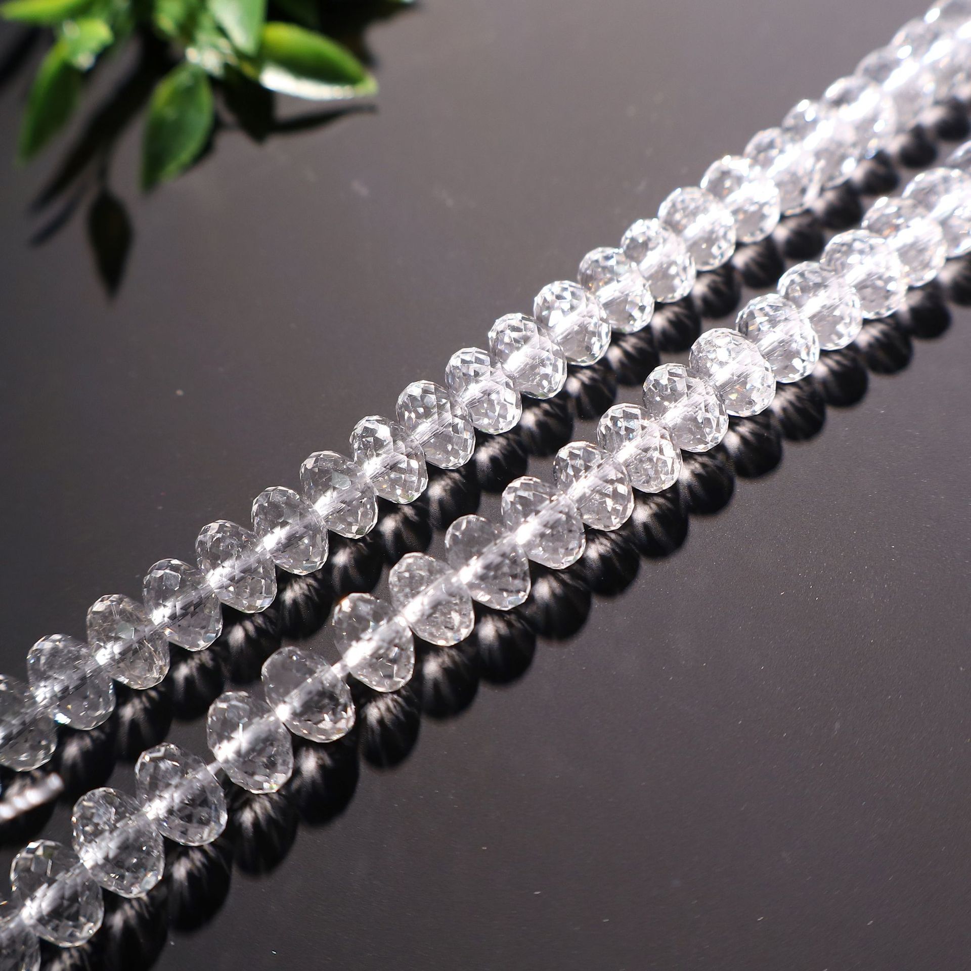 10:5x8mm faceted abacus beads 2 (about 65 pieces)