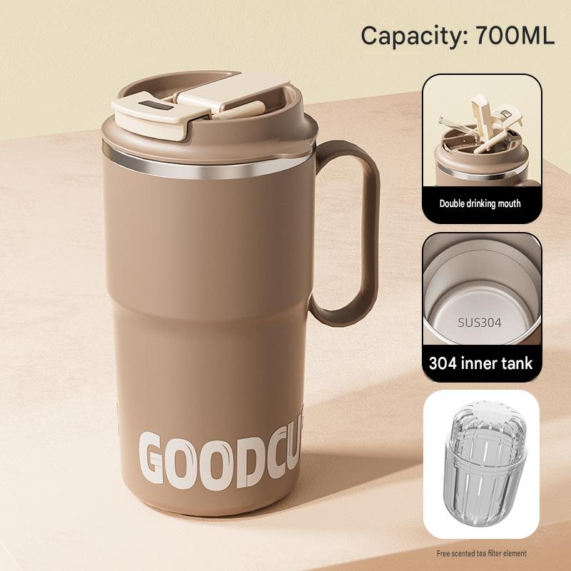 Khaki double drink [with tea compartment]