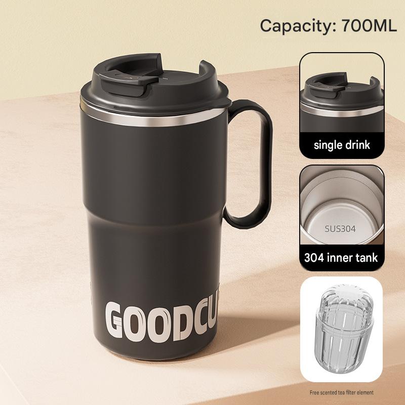 Black single drink [with tea compartment]