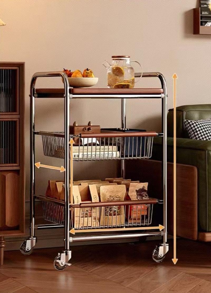 Medieval style [three layers and two drawers] storage rack