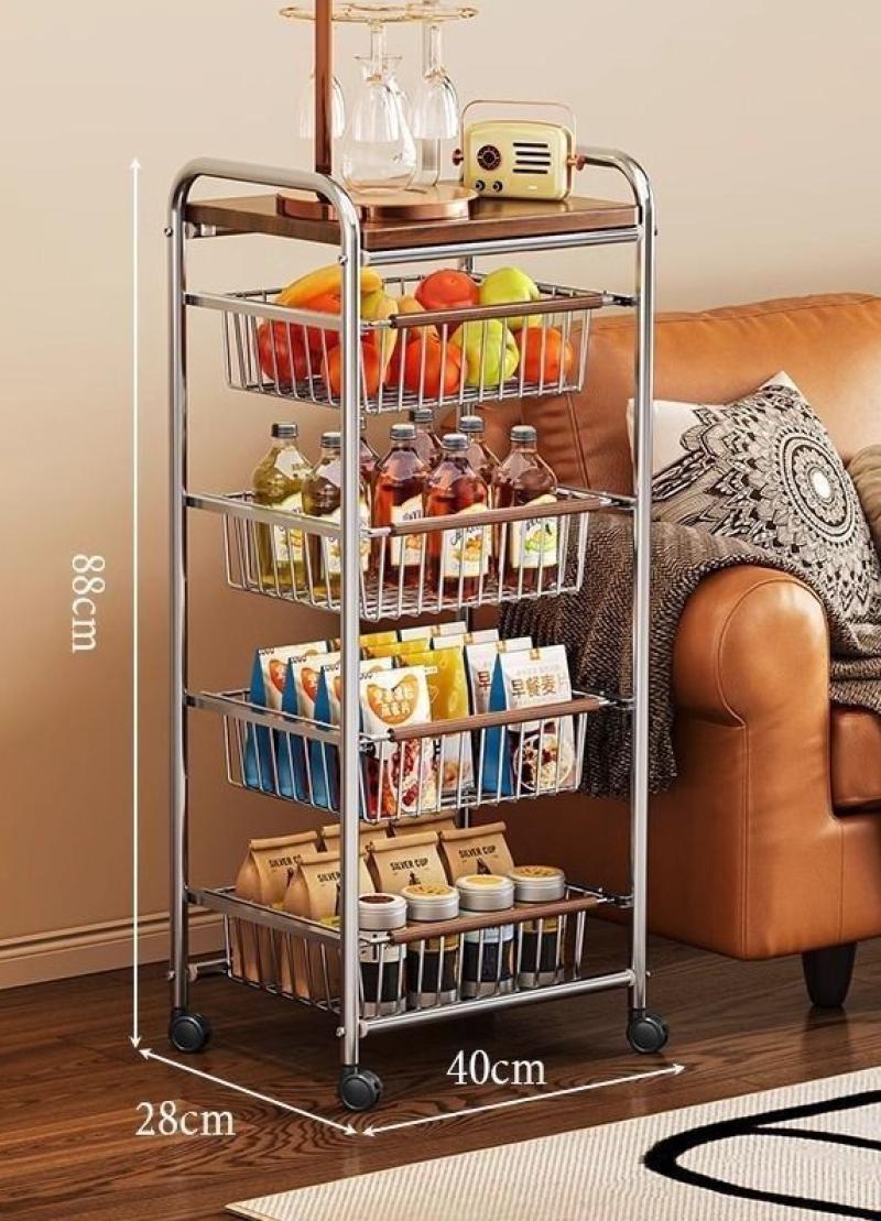Medieval style [five layers and four drawers] storage rack