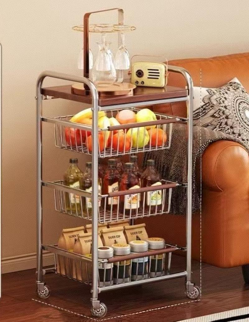 Crystal wheel [four layers and three drawers] storage rack