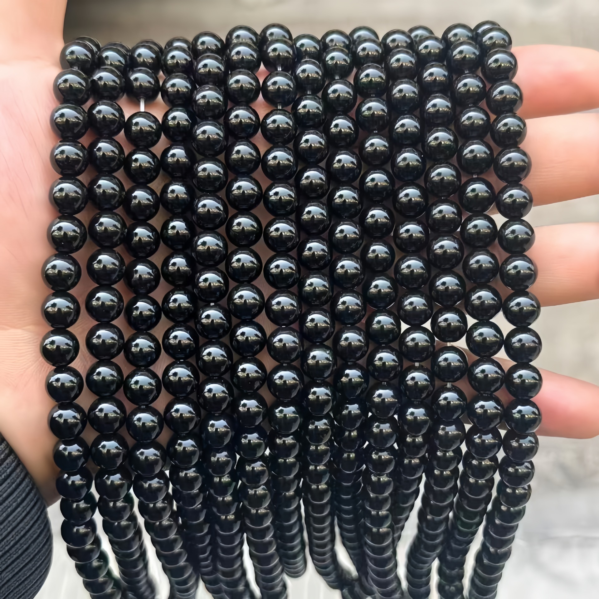Black onyx 6mm/60pcs