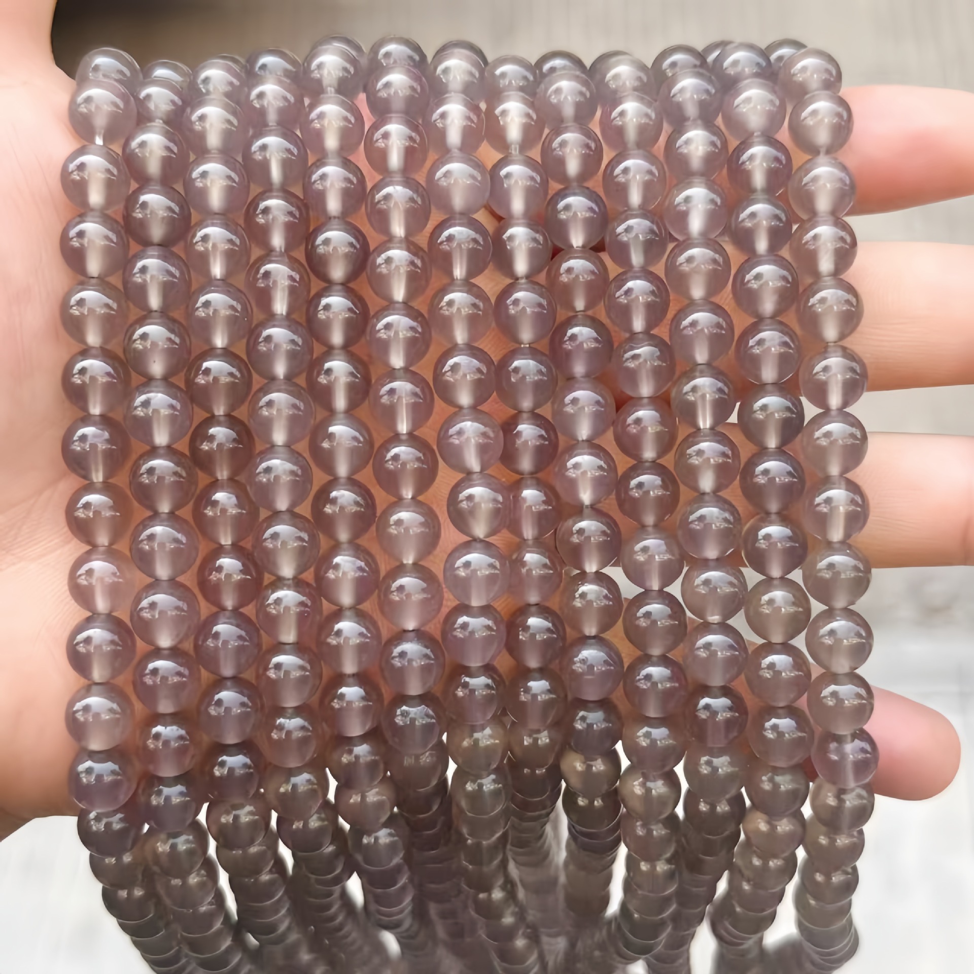 Gray agate 6mm/60pcs
