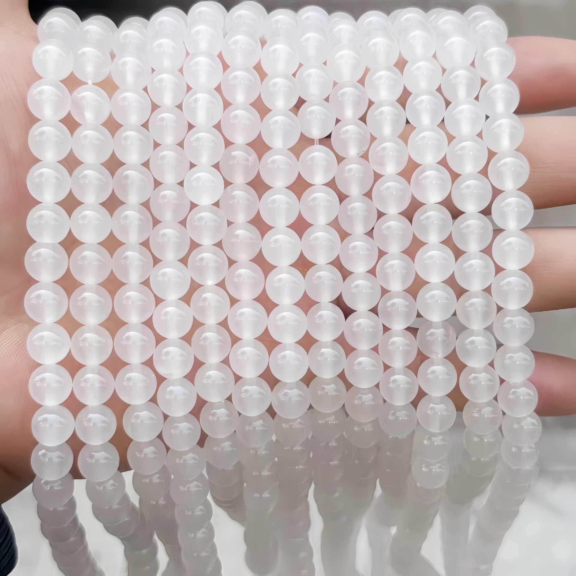 White agate 6mm/60pcs
