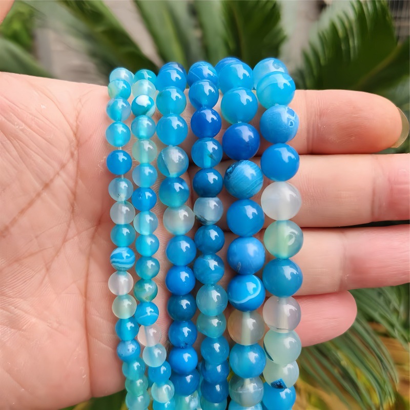 Blue striped agate 10mm/36pcs