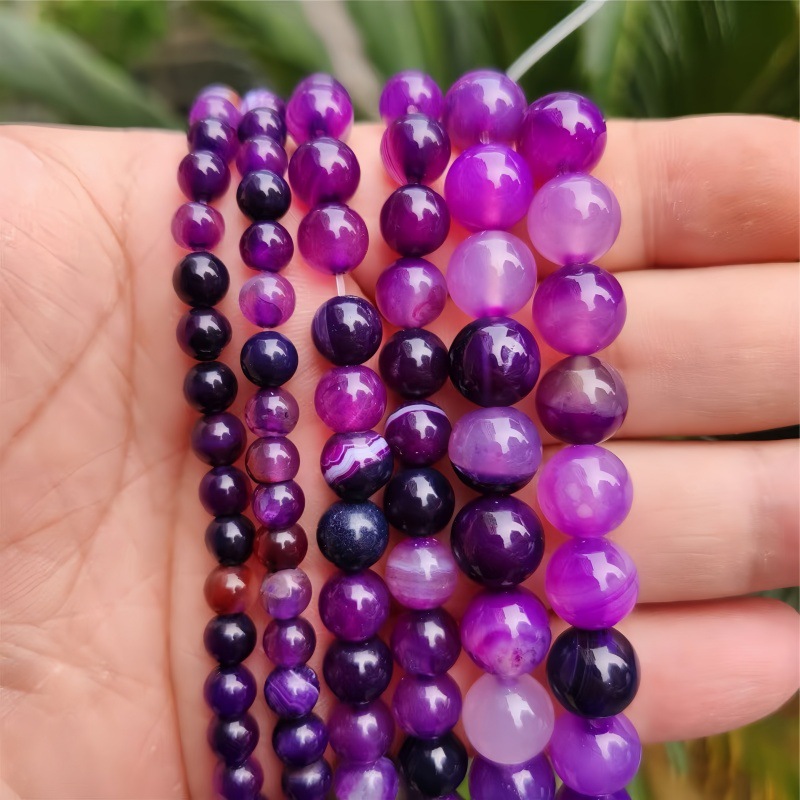 Purple striped agate 8mm/45pcs