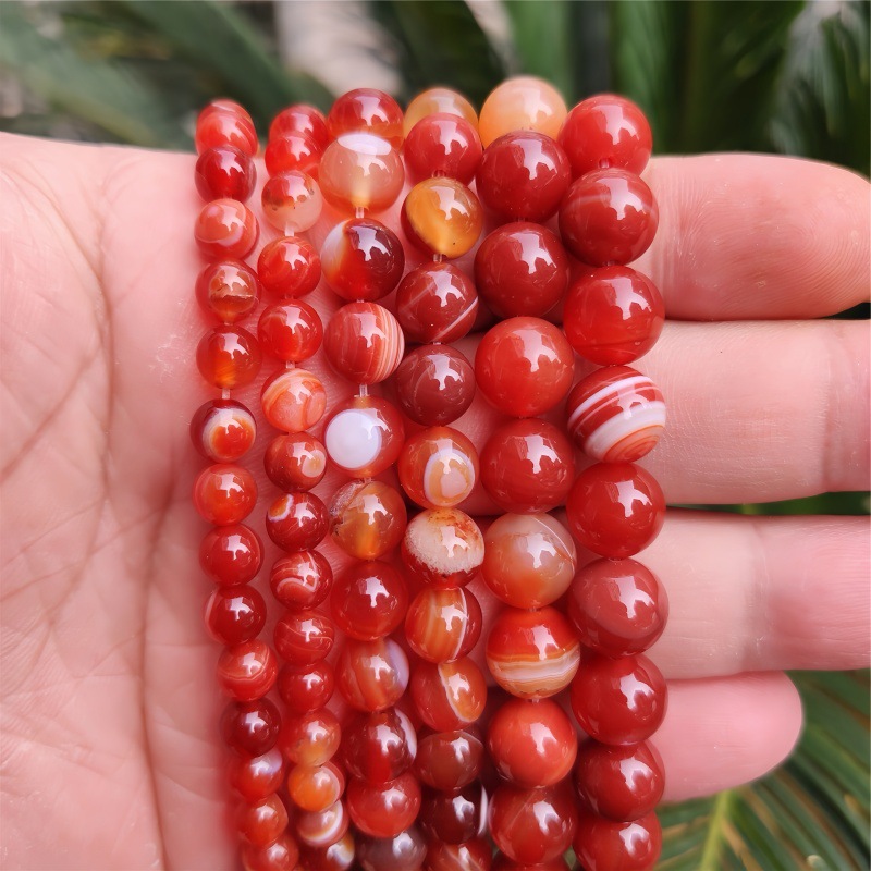 Red striped agate 8mm/45pcs