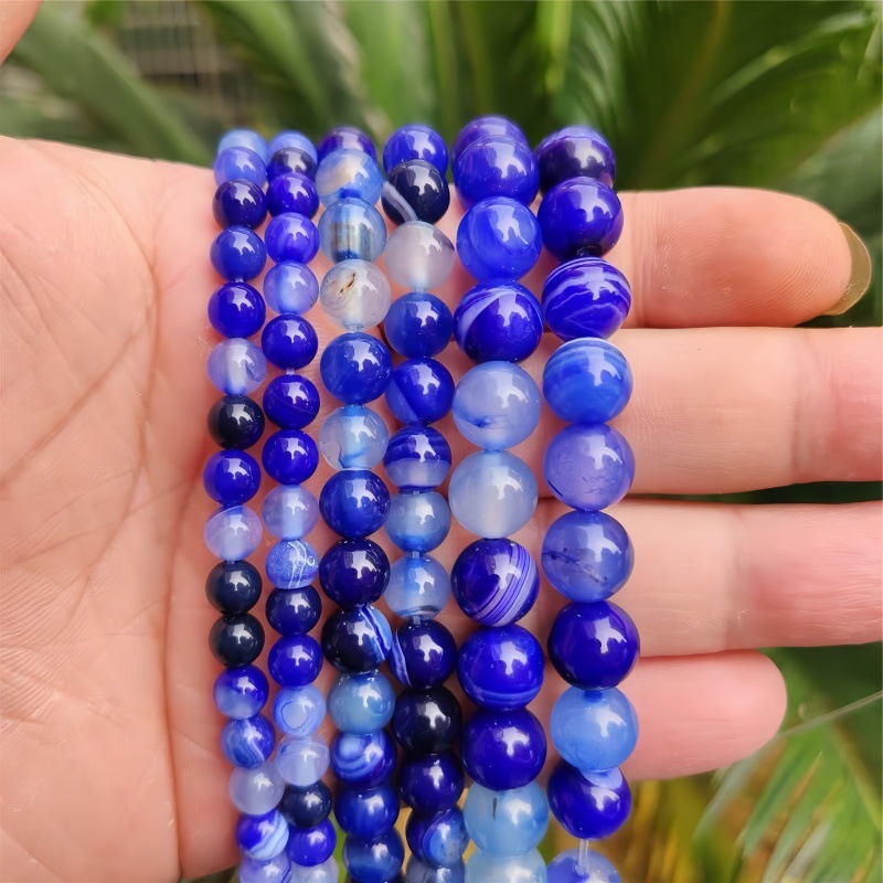 Lake blue striped agate 10mm/36pcs