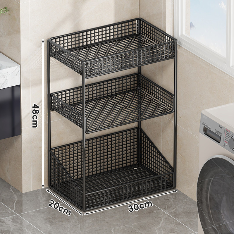 Black, three-tier, medium size