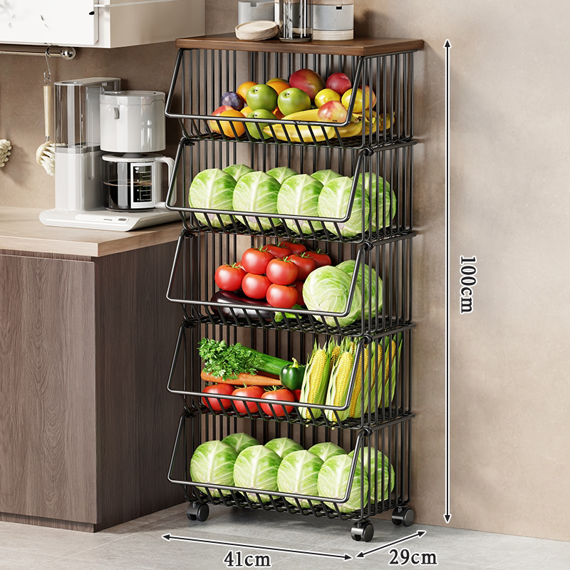 Black large size - five-layer wheeled model