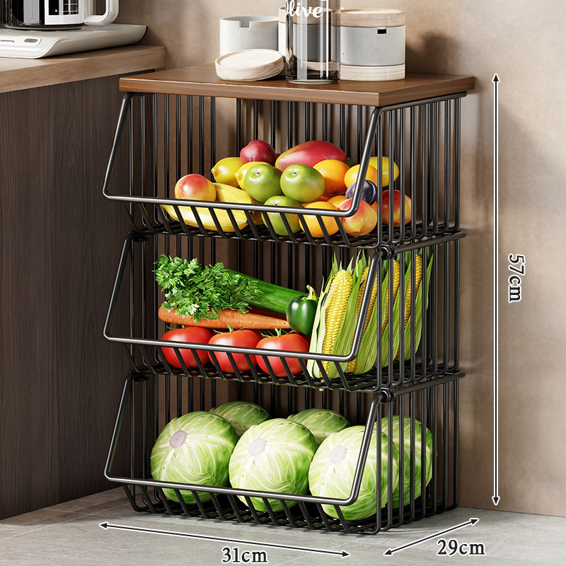 Black medium - three-tier, no wheels