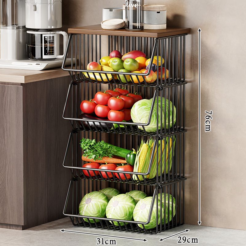 Black medium - four-tier, no wheels