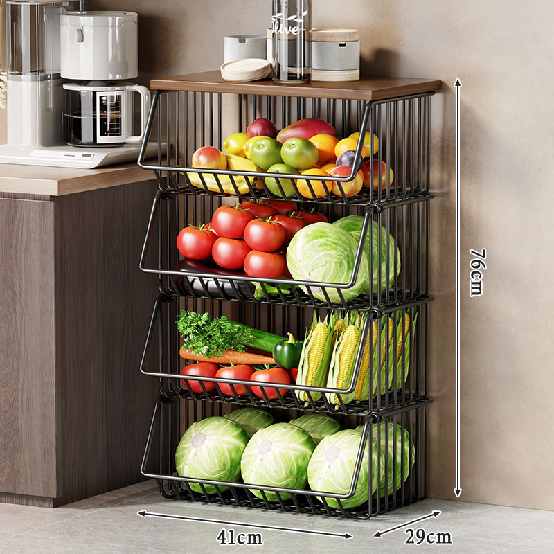 Black, large size - four-tier, no wheels