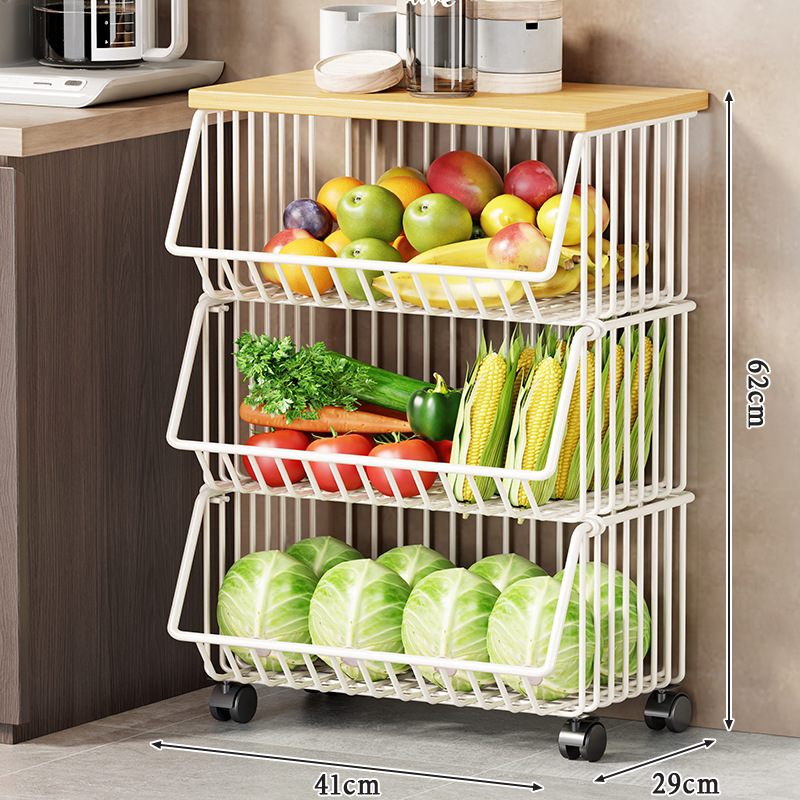 White large size three-layer wheeled model