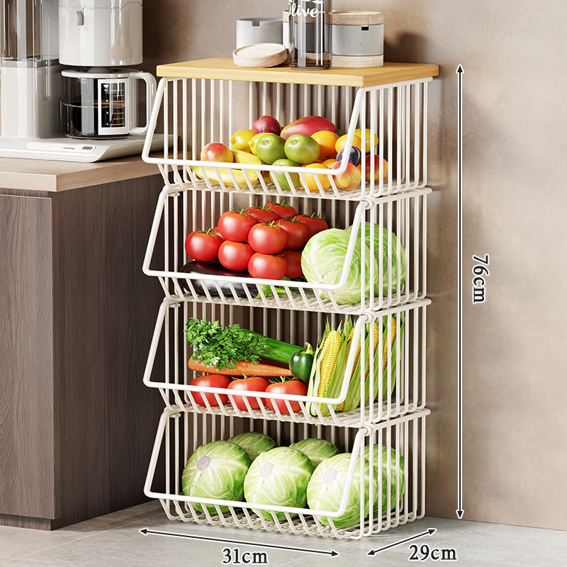 White medium - four-tier, no wheels