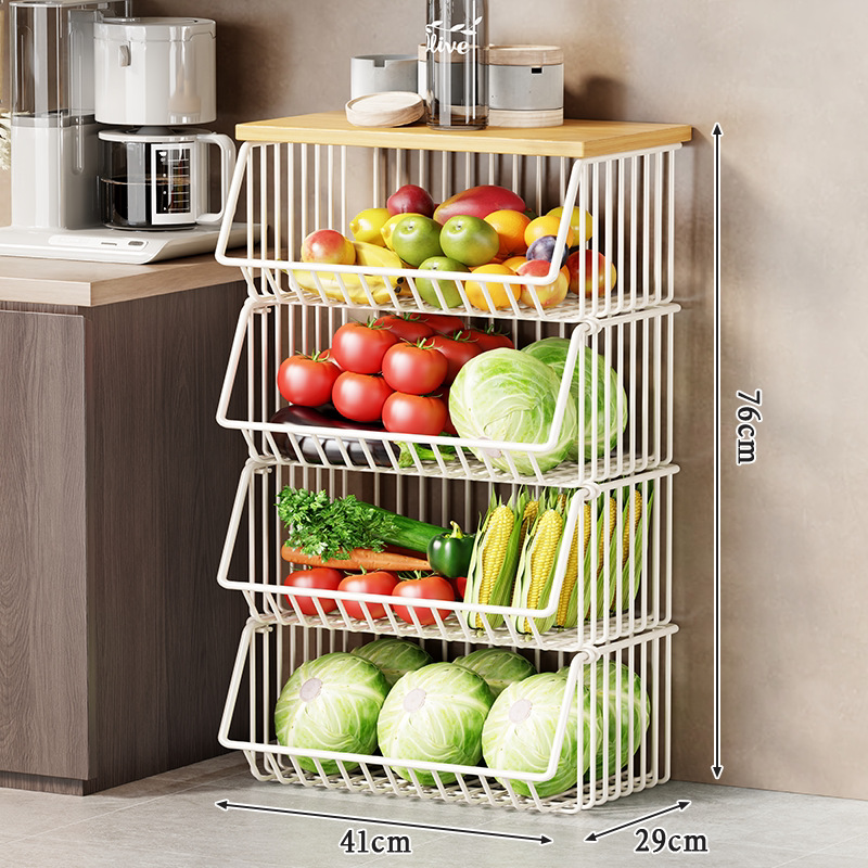 White, large size - four-tier, no wheels