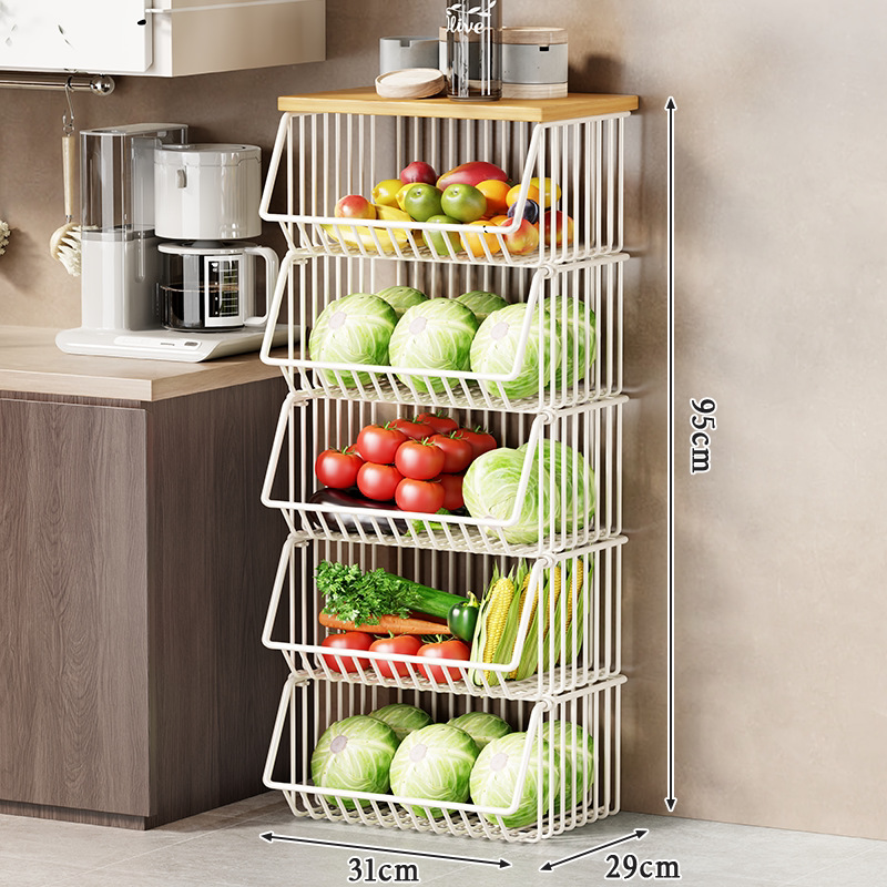 White medium - five-tier, no wheels