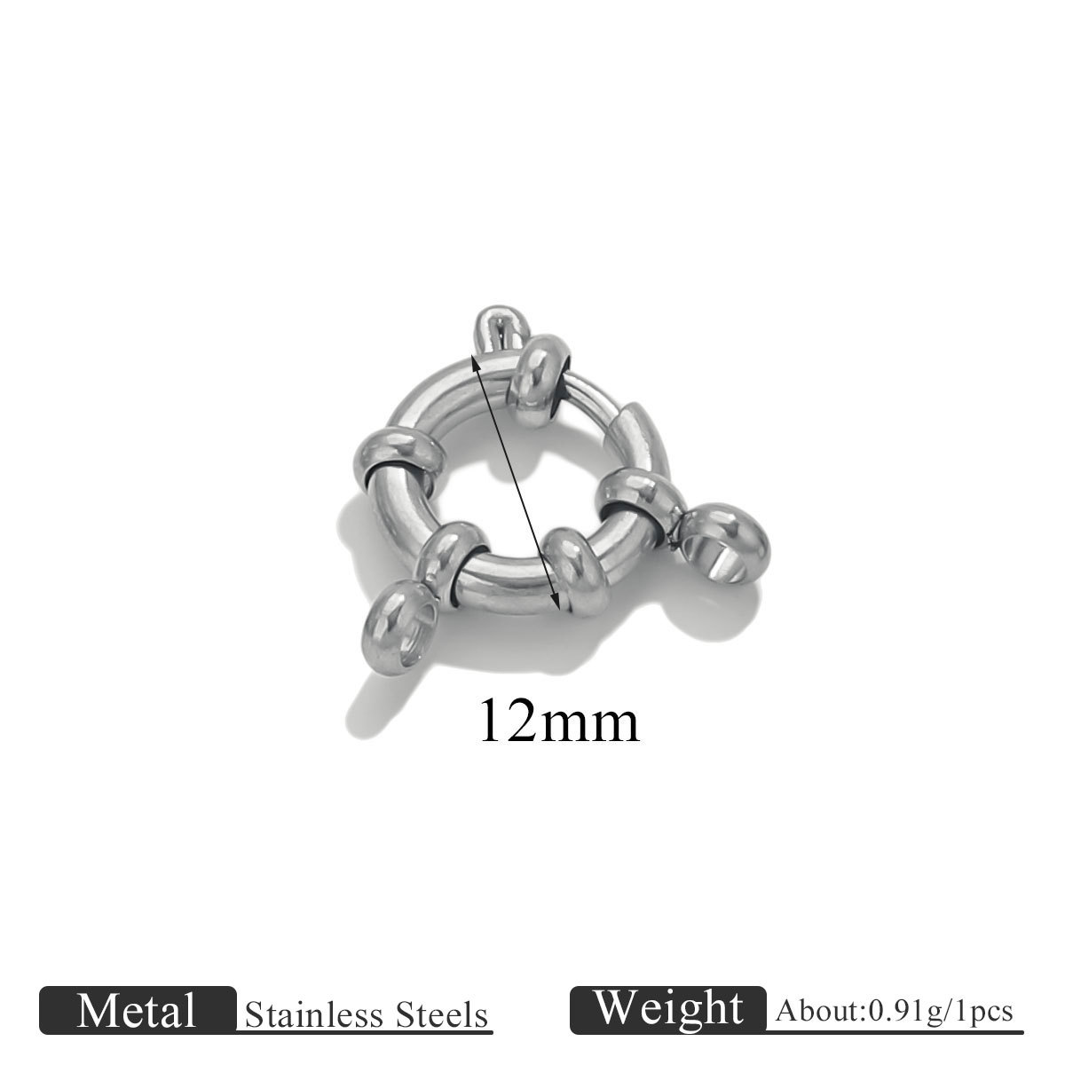2:Spring buckle sailor buckle-steel color 12mm