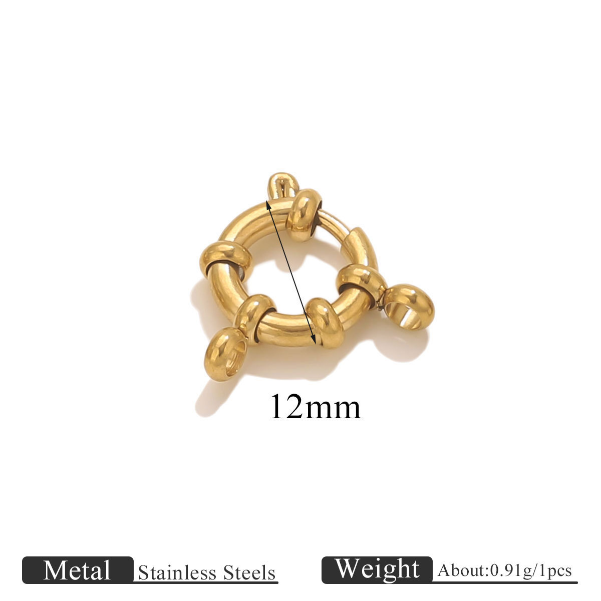 6:Spring buckle sailor buckle-gold 12mm