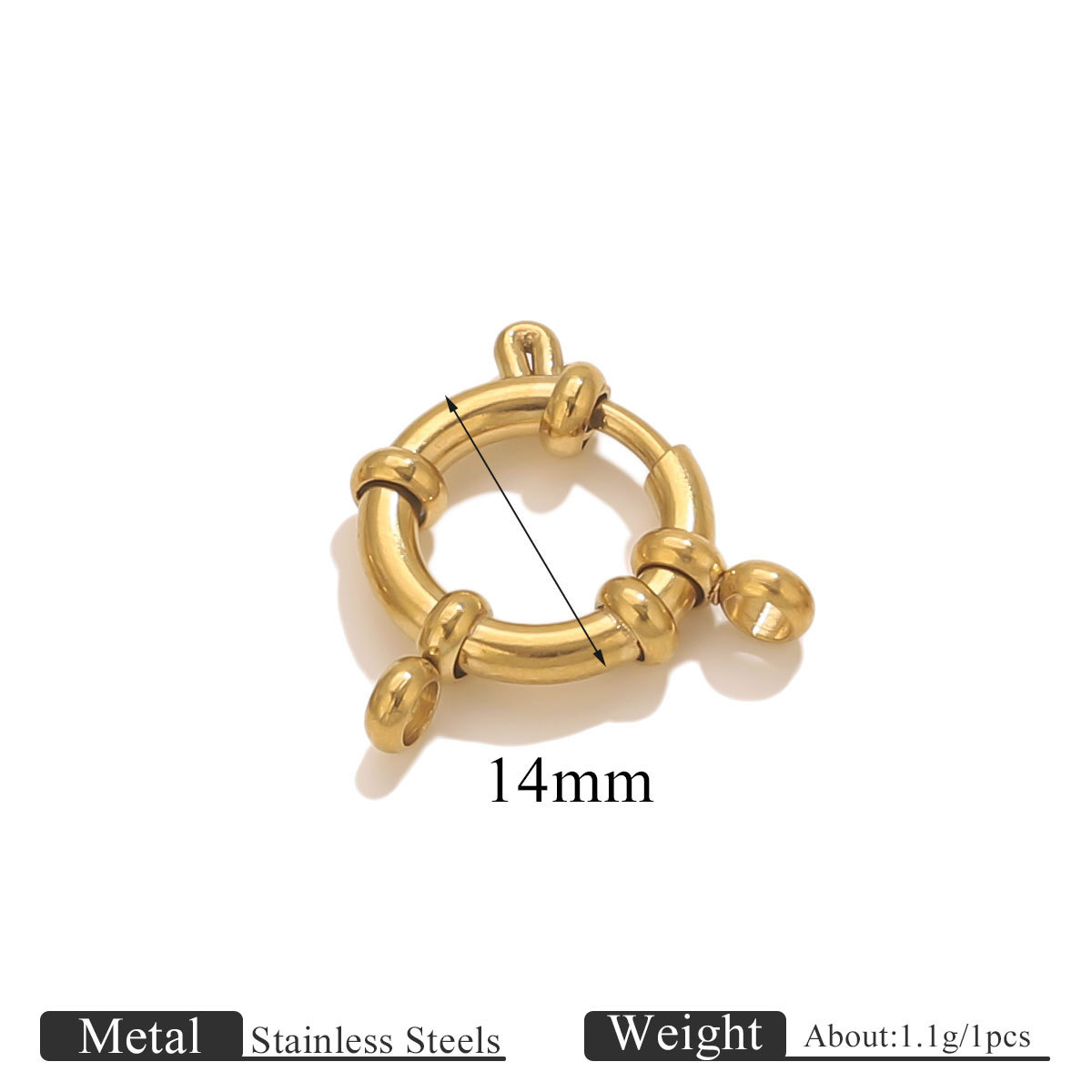 7:Spring buckle sailor buckle-gold 14mm