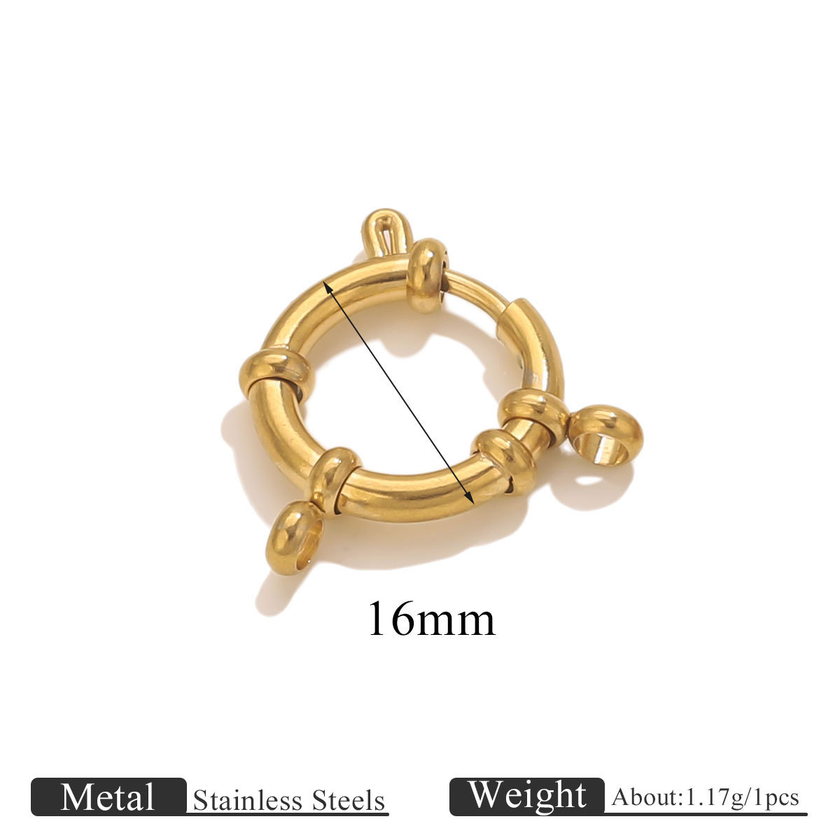 8:Spring buckle sailor buckle-gold 16mm