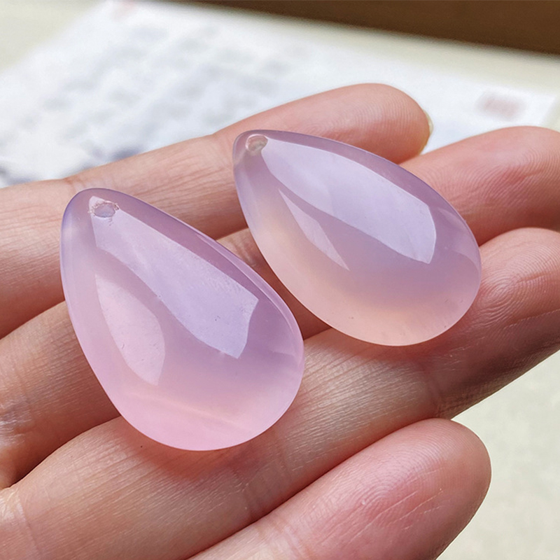 4:Pink agate water drop pendant about 32*20*10mm