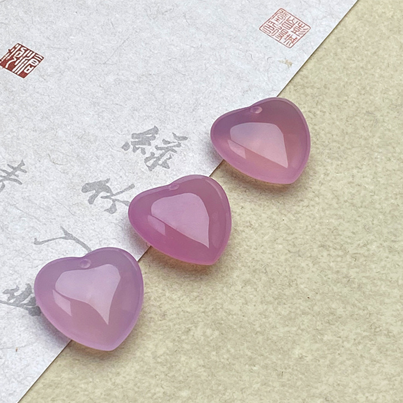 Pink agate heart is about 19*20*9mm
