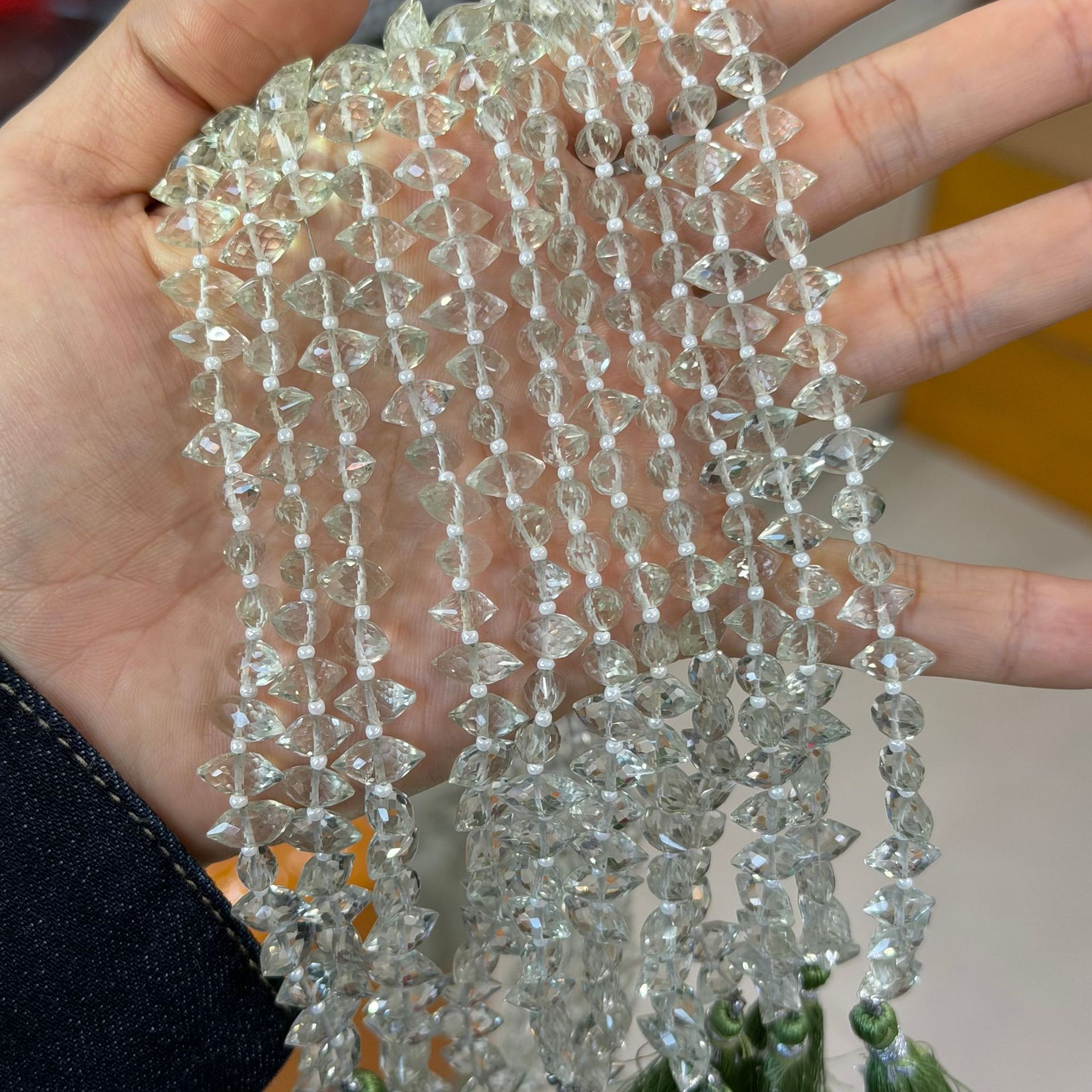 8 Green crystal 9*5mm/30pcs