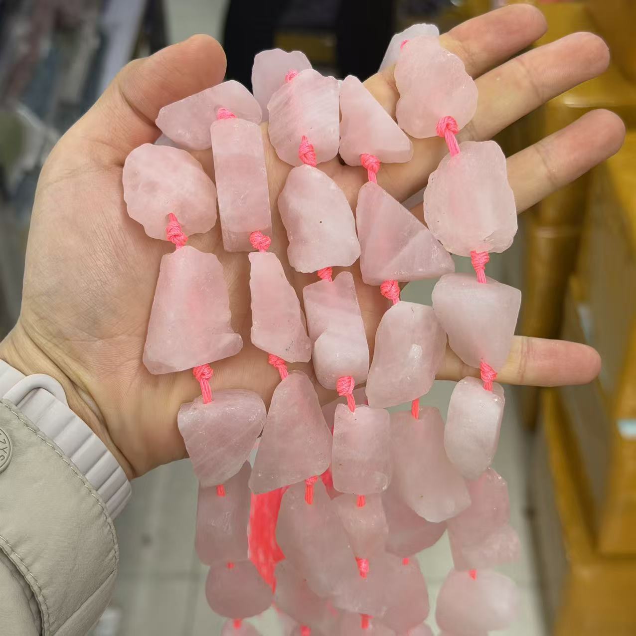 3 Rose quartz 20-24mm/14-15pcs