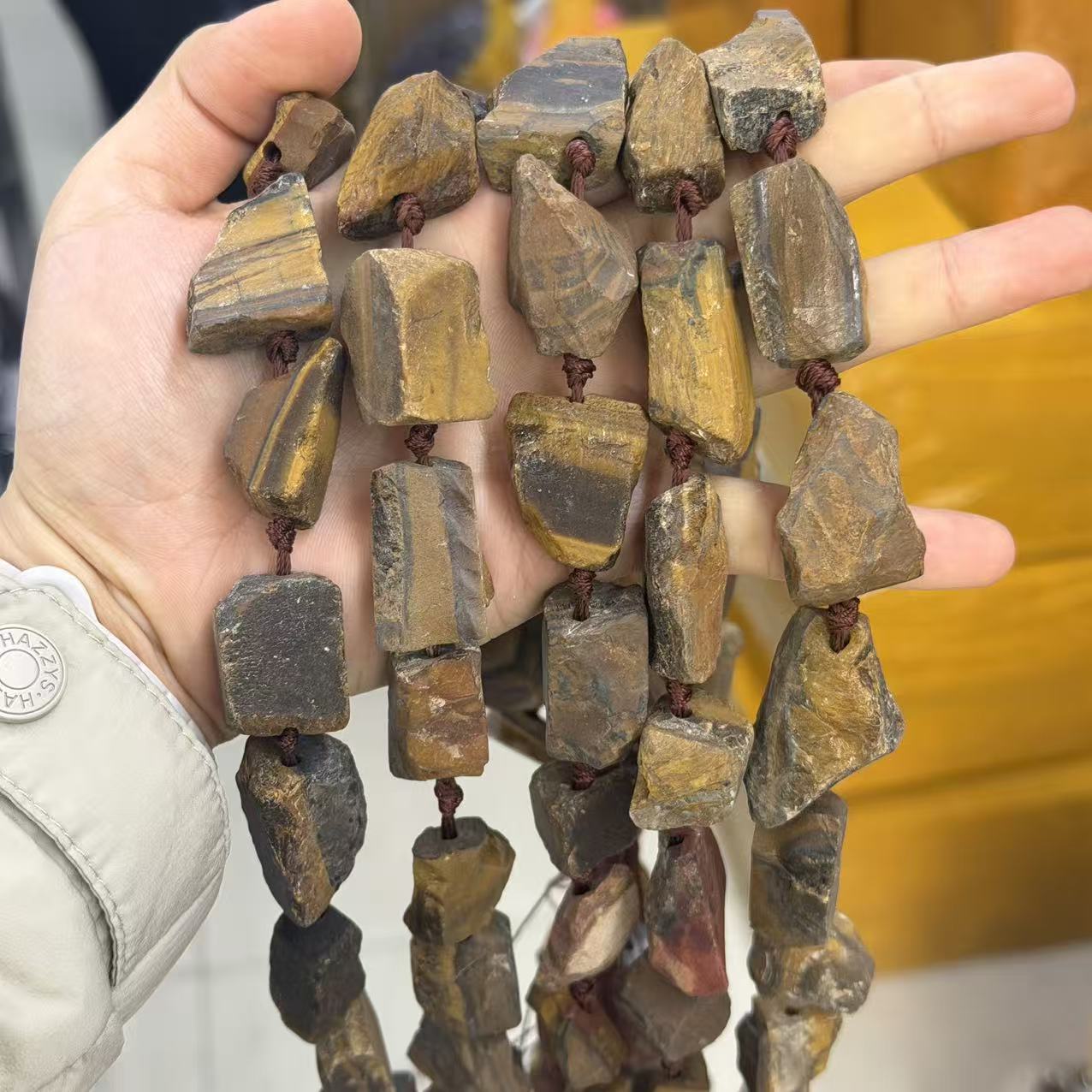 4 Tiger eye stone 20-24mm/14-15pcs