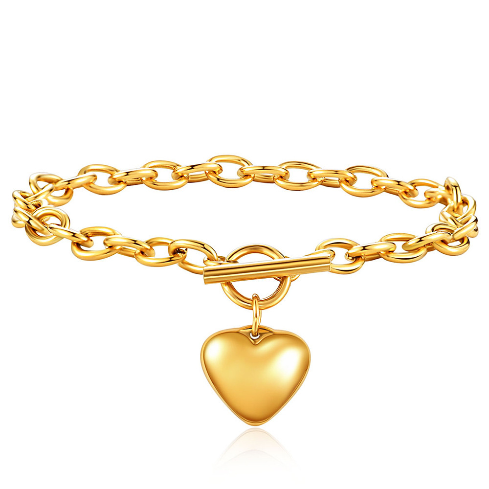 3:[bracelet 20cm] glossy love ot buckle-gold