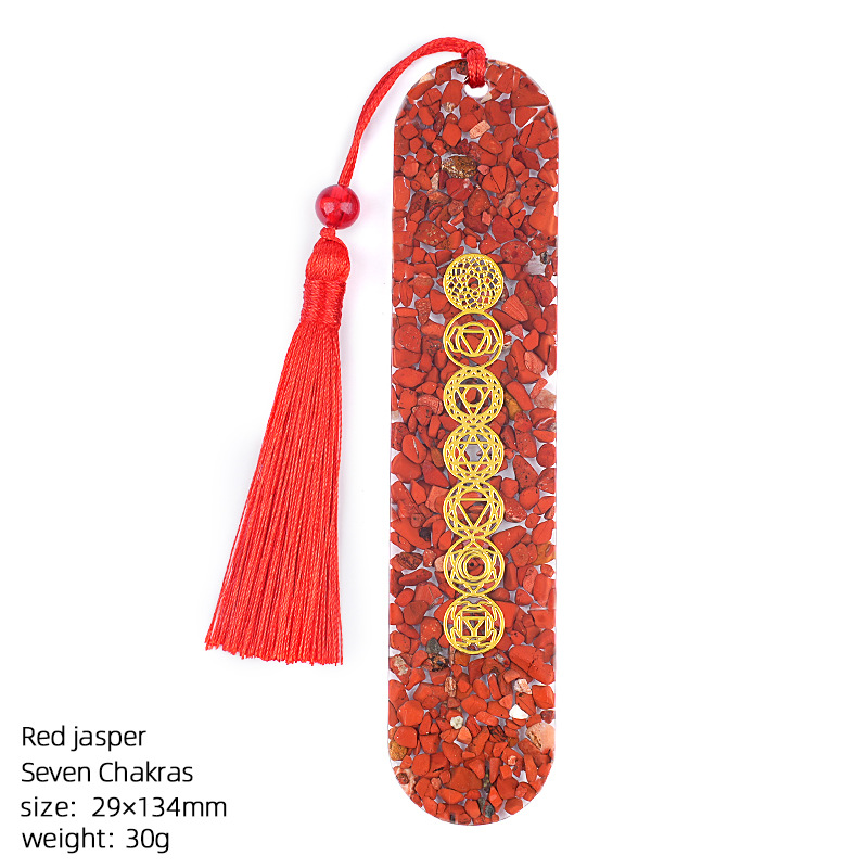 1:Red jasper (colorful rune bookmark)