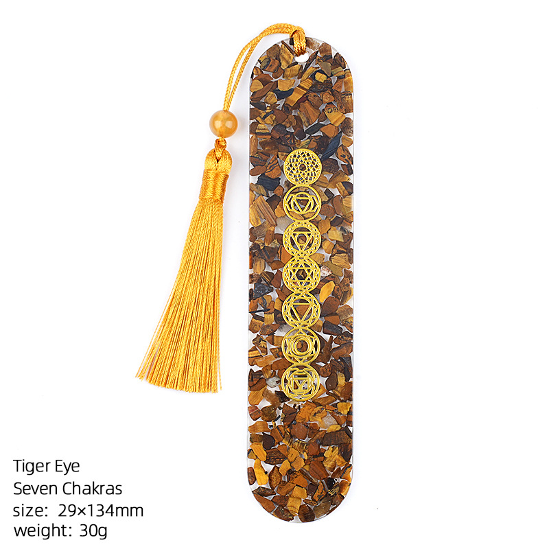 3 Tiger eye stone (colorful rune bookmark)