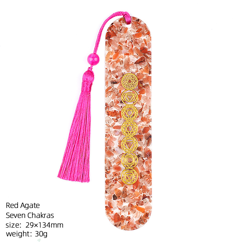 4 Red agate (colorful rune bookmark)