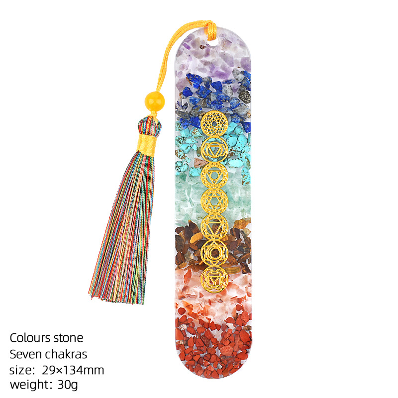 6:Colorful stone (colorful rune bookmark)