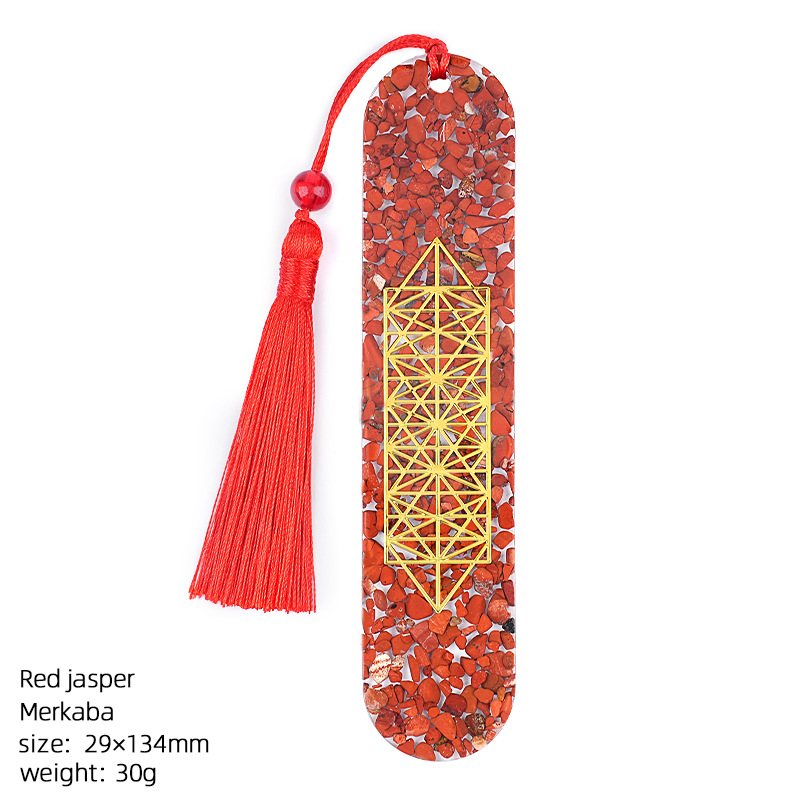 8:Red jasper (merkaba bookmark)