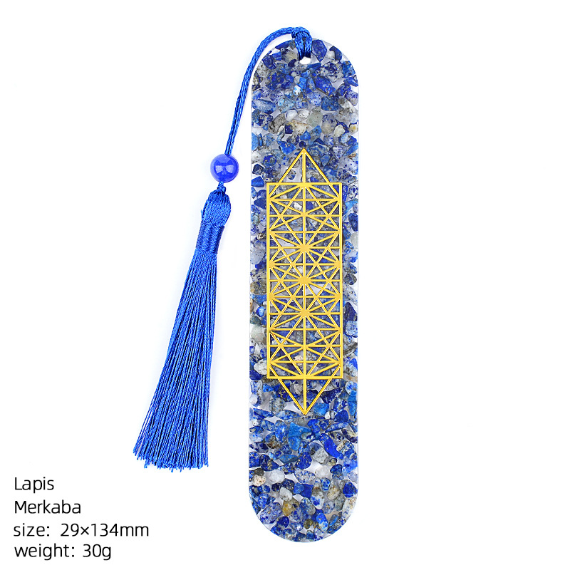 9 Lapis lazuli (merkaba bookmark)