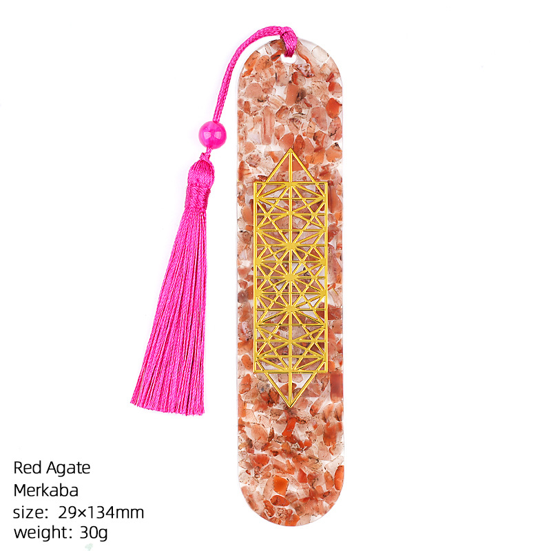 11 Red agate (merkaba bookmark)