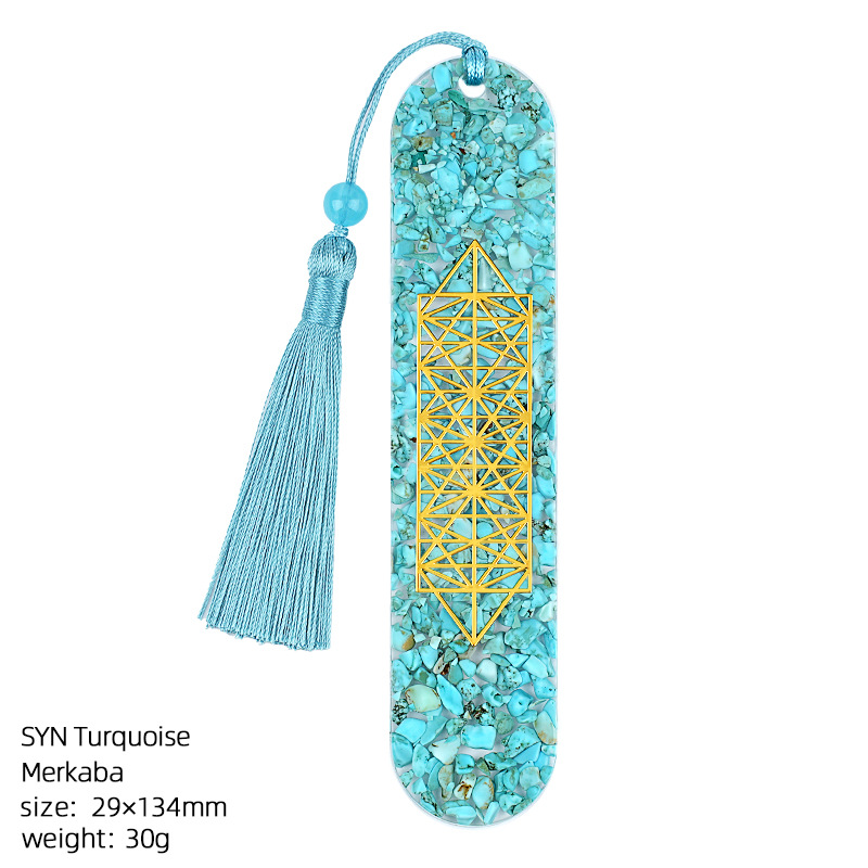 14:Blue turquoise merkaba bookmark (artificial)