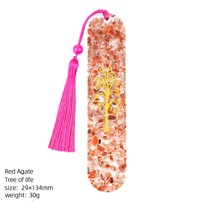 18:Red agate (tree of life bookmark)