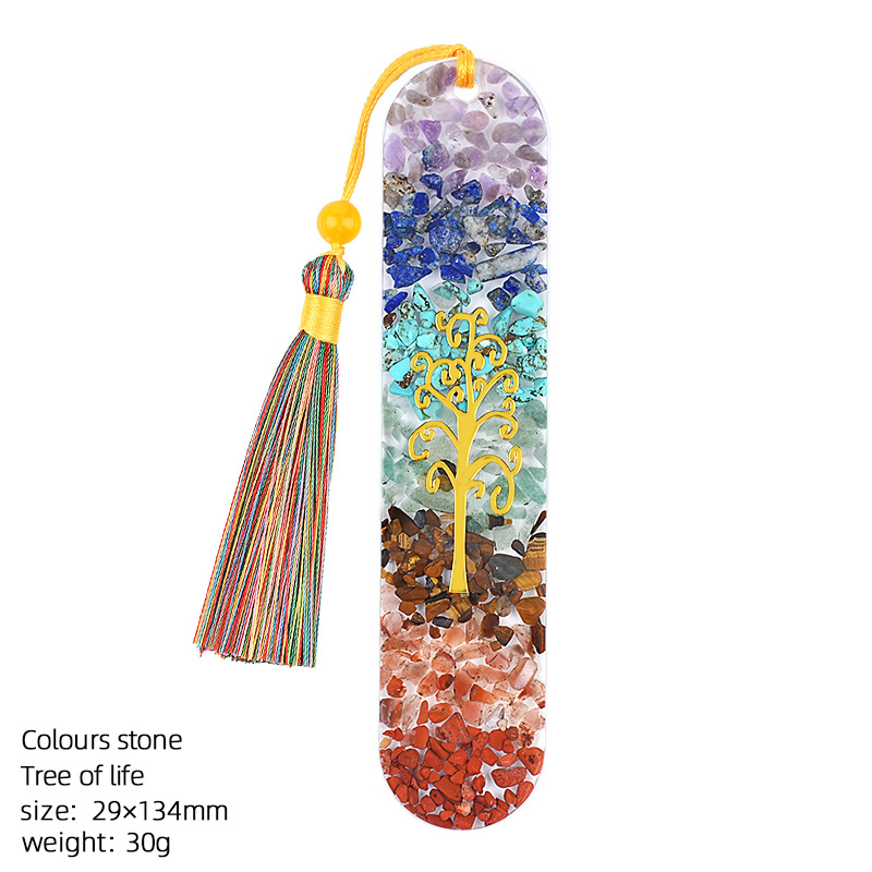 20 Colorful stone (tree of life bookmark)
