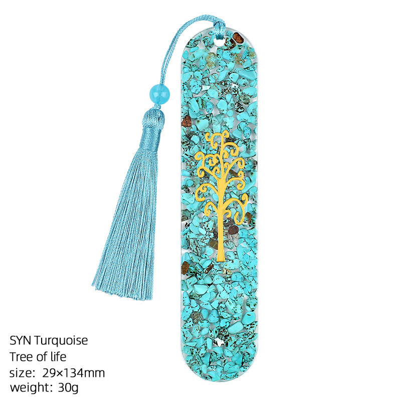 21 Blue turquoise tree of life bookmark (artificia