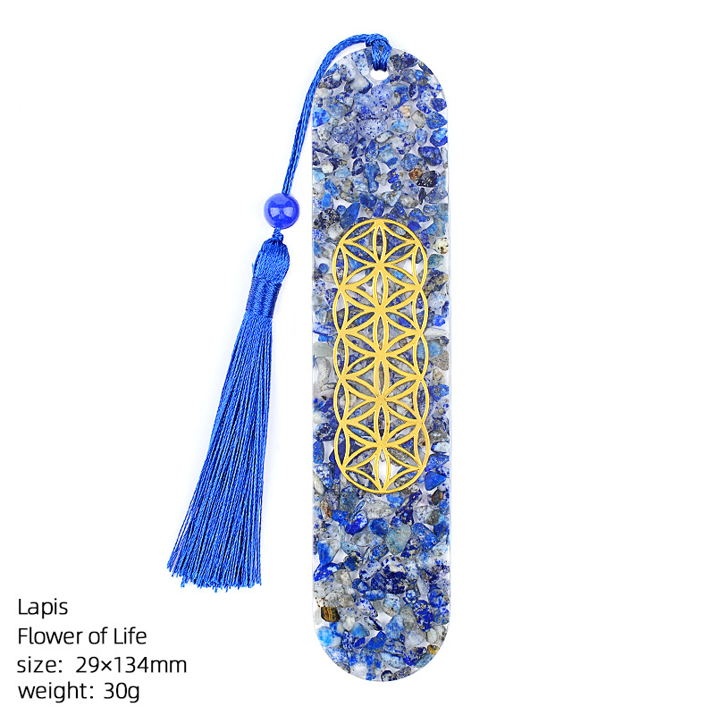 23:Lapis lazuli (flower of life bookmark)