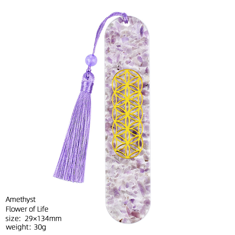 26 Amethyst (flower of life bookmark)