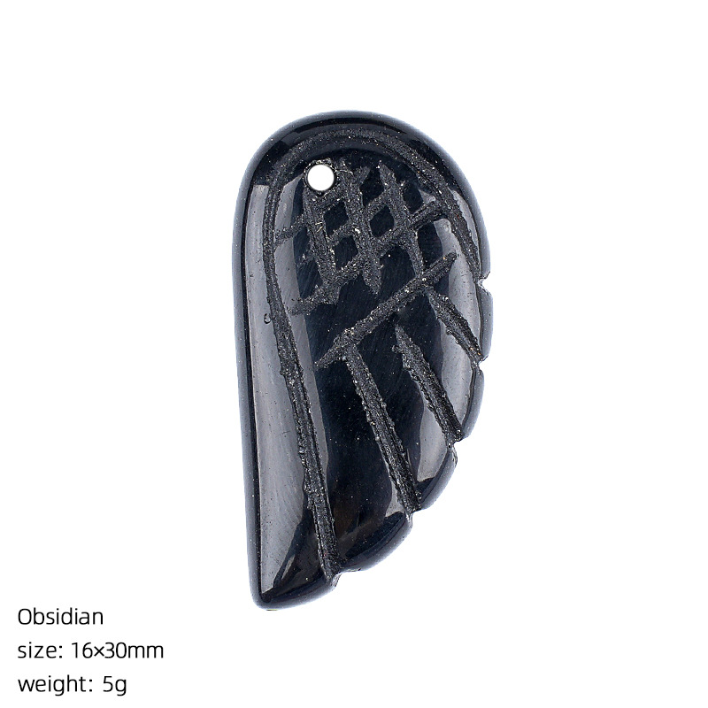 10:Obsidian wings pendant